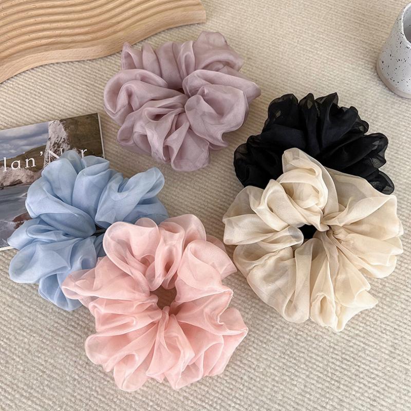 Soft and Romantic Hair Ties for Women with Unique Ruffle Design and Elegant Organza Material Charm and Beauty