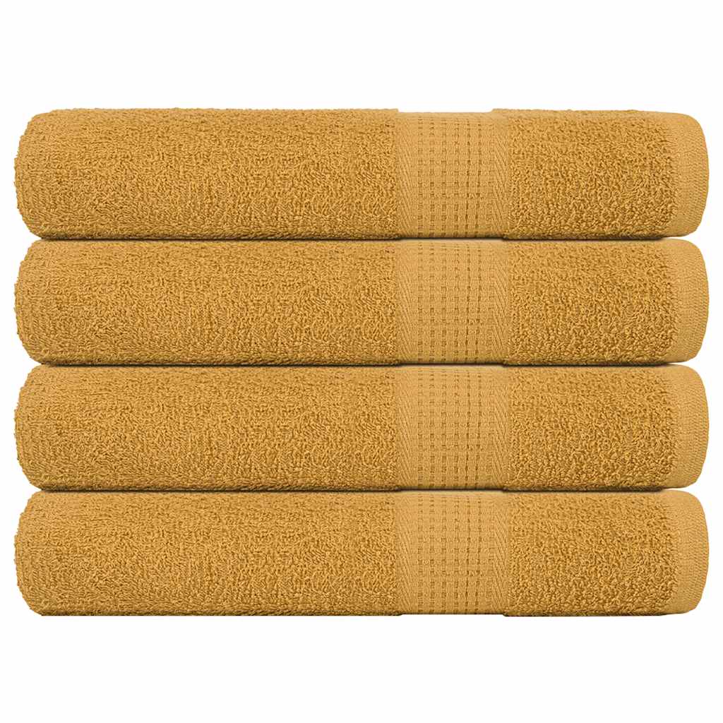 Vidaxl Ręczniki Do Sauny 4 Szt. Złoty 80X200 Cm 360 Gsm 100% Bawełna