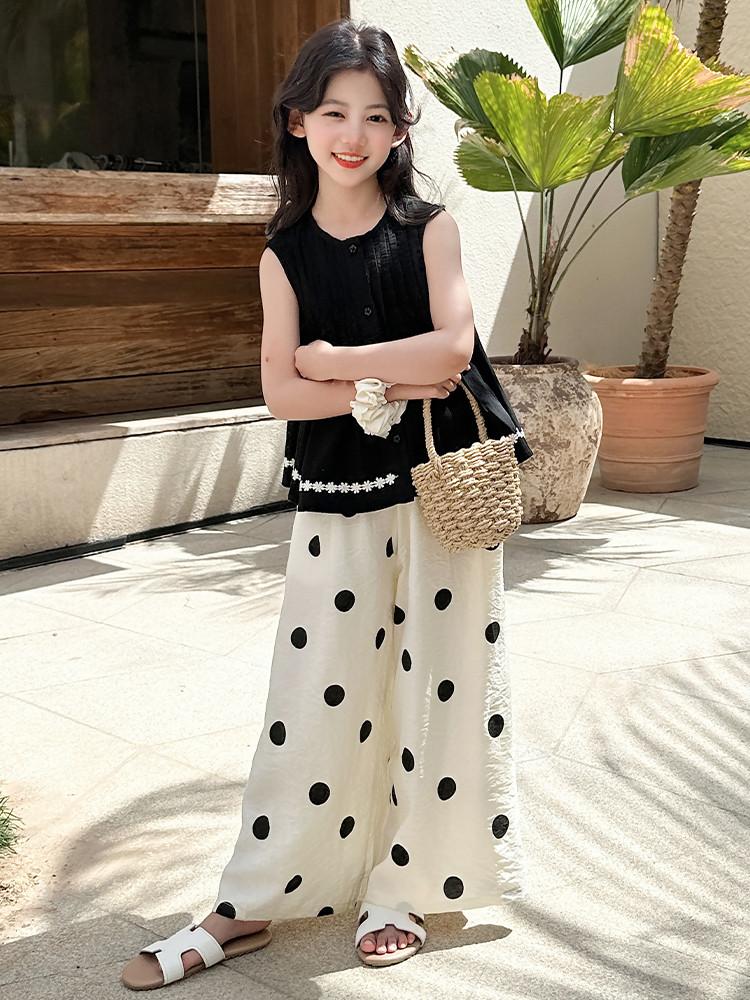 Girls' Summer Set with Wave Point Nine Minute Pants