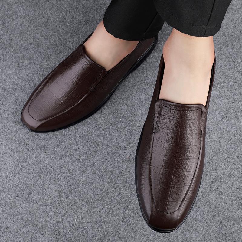 Men's Leather Loafers: Formal & Casual Cowhide Breathable Shoes
