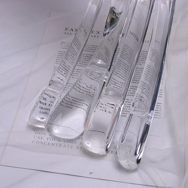 Transparent Acrylic Children's Clothes Hanger with Customizable Logo Option