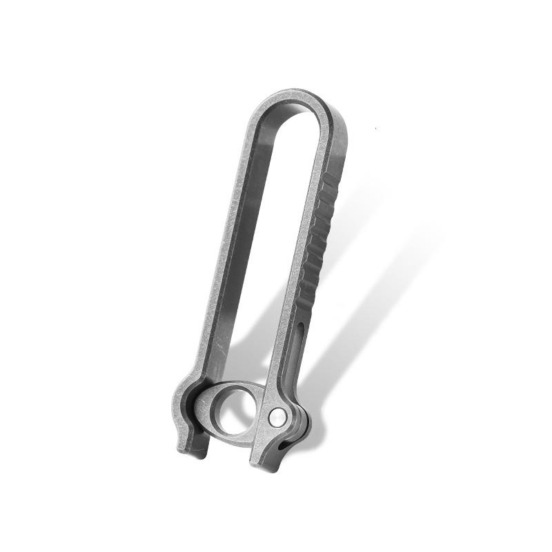 Pocket Clip Waist Belt Car Key Ring Titanium Alloy EDC Keychain Carabiner Hook Clip Hanging Buckle Outdoor Home EDC Tools