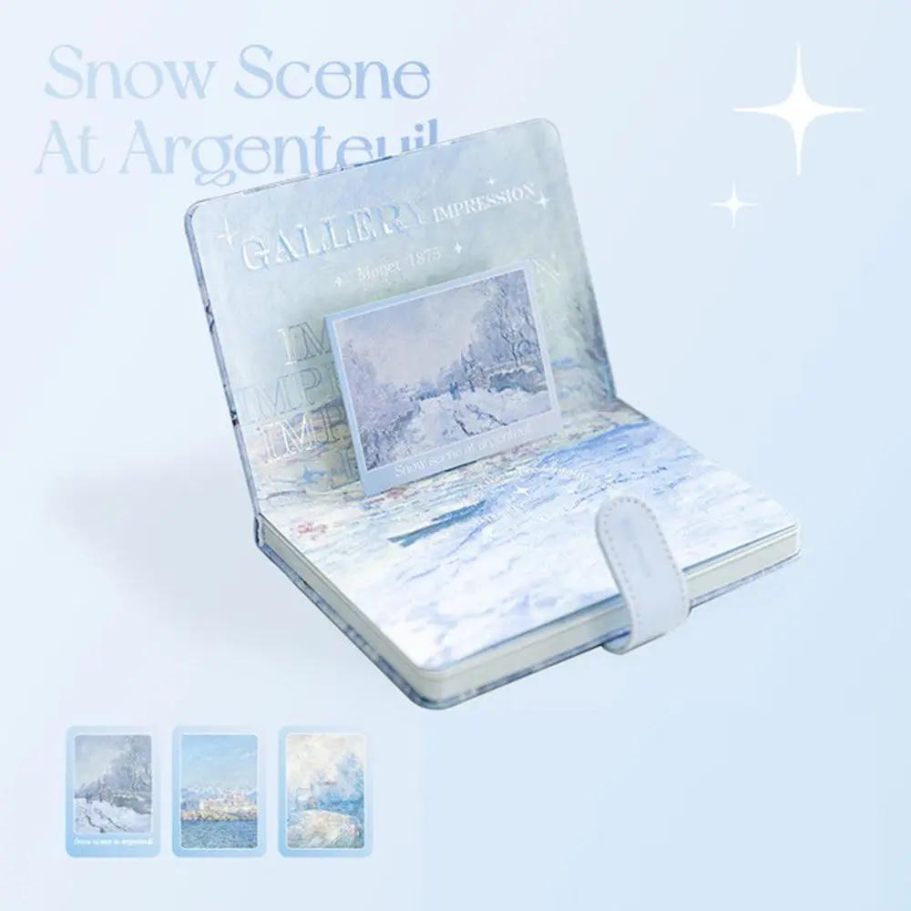 Planner Waterproof Magnetic Buckle School Stationery Writing Pads Colorful Page Notepad Scenery Notebook Handbook DIY Scrapbook