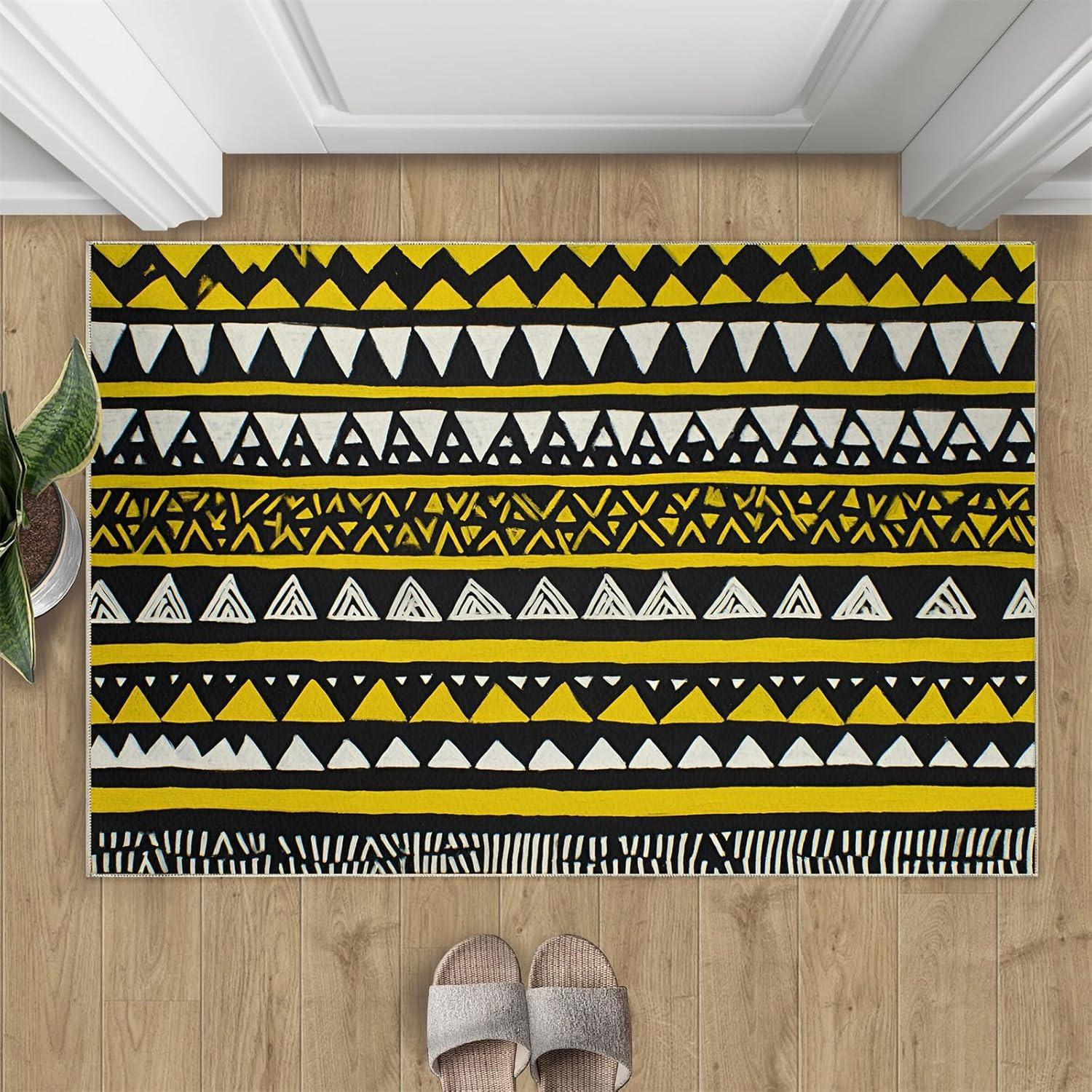 Bohemian Stijl Deurmat Meerkleurig Geometrisch Patroon Welkom Kleed Zacht Antislip Huisdecoratie Tapijt Woonkamer Entree Deurmat 30x50cm
