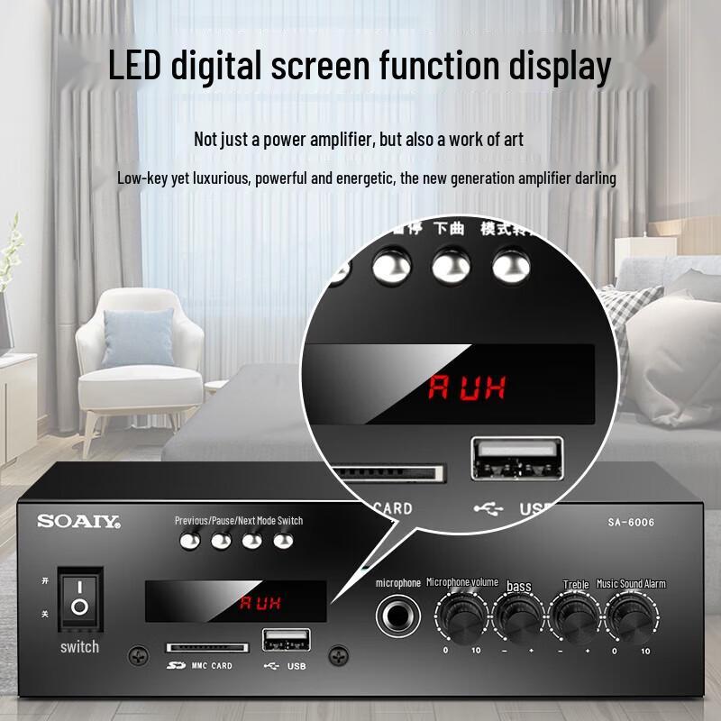 Soaiy SA-6006 Bluetooth Amplifier