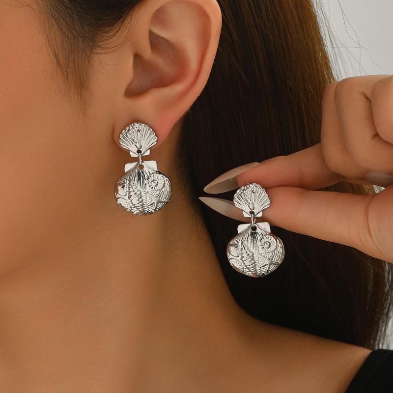 

Праздничные серьги летние нишевые серьги-гвоздики из сплава женские серьги с преувеличенным чувством дизайна серьги-морские звезды