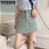 Summer Korean Version Ins Retro High Waist Skinny Denim Half Skirt Female Students Versatile Casual Package Hip A Line Short Skirt