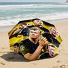 1 Pieza Paraguas Plegable Automático - Patrón del Club de Fútbol Borussia Dortmund, Diseño Portátil y Plegable con 8 Varillas, Regalos de Navidad y Cumpleaños