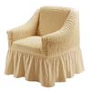 Einsitzer-Sofa Seater Seersucker Überwurf mit Rock Universeller Stretch-Sofa-Couch-Überwurf Leicht passender Möbelschutz