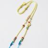 High-End Handmade Eight-Strand Woven Necklace with Adjustable Gold Amber Jade Pendant