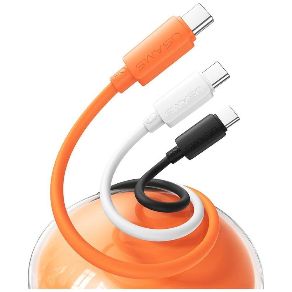 USAMS U98 3A Silicone Fast Charging USB-C Cable White