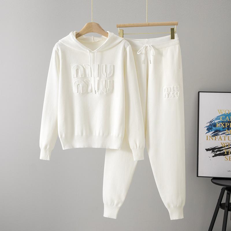 YYFS Women's Fashion Casual Spring Autumn Long Sleeve Hooded Trousers Pants Suits