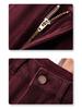 Ancola Women's Retro Red High-Waist Loose Straight-Leg Jeans, Autumn/Winter 2024 Collection