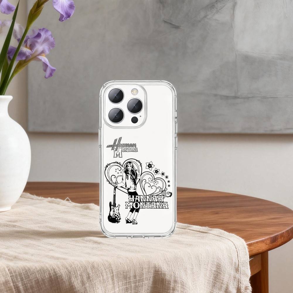 

H-Hannah M-Montana-A Phone Case For iPhone17p,16,15,14,13Pro Max,us,Soft Silicone Transparent Cover iPhone13PRO