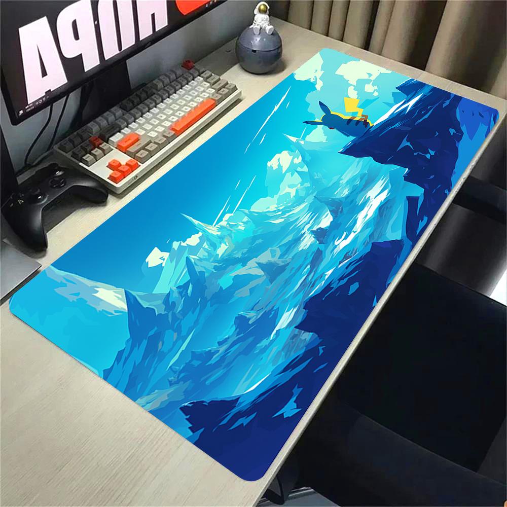 XXL Rubber Mouse Pad Large PC Computer Gaming Accessories Mousepad Pokemon Pikachu Extended Desk Mat Locking Edge Gamer Carpet