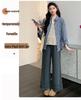 Spring 2026 Maternity Fashion: Plaid Shirt, Striped Vest & Wide-Leg Pants Set