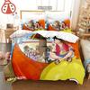 ONE PI-ECE Anime Bedding Set Juvenile Monkey D.Luffy Odyssey Pattern Duvet Cover Set Bedding Set King Size Bed Comforters