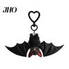 Gothic Bat Keychain Plush Black Transformable Key Ring Pendant Bag Charm Backpack Purse Halloween Gift for Lovers Accessory