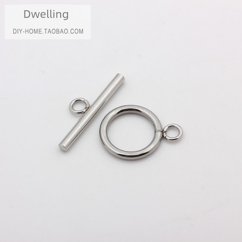 

Не выцветающий браслет из нержавеющей стали и титановой стали, застежка-пуговица для ожерелья, OT-застежка, застежка для ремешка, отделочный материал, аксессуары для DIY Titanium steel round 12mm a pack of 20 pairs