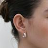 [925 Silver] Bold Curve Clip Earring