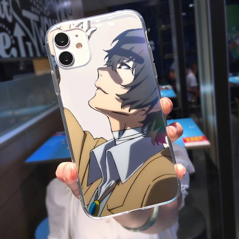 RUICHI Bungou Streunende Hunde Dazai Osamu Telefon Fall Für iPhone 11 12 Mini 13 Pro XS Max X 8 7 6s Plus 5 SE XR Transparent Shell