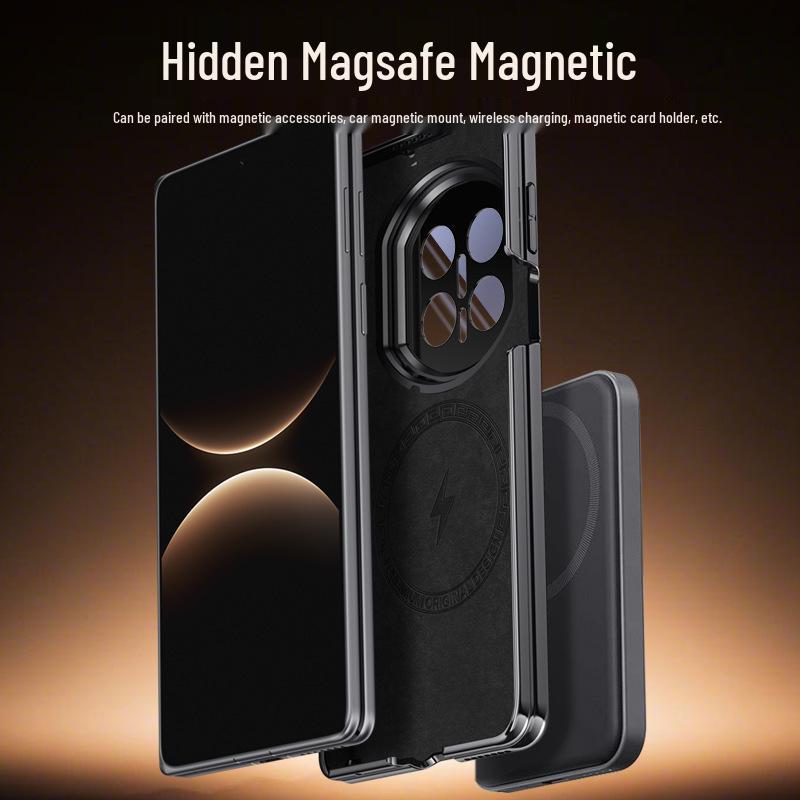 Huawei Matex7 Collector's Edition Magnetic Foldable Phone Case - Full Coverage, Anti-Drop, Double Central Axis Lens Protection
