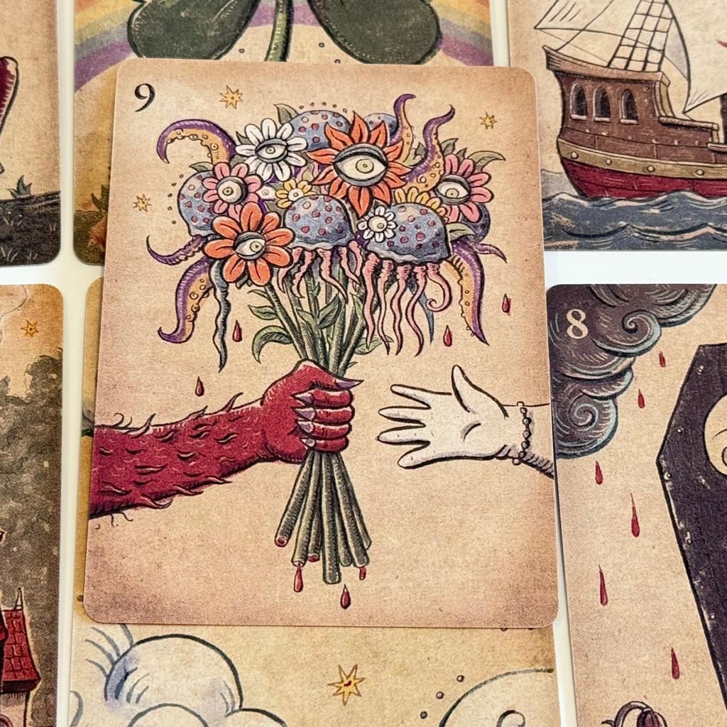 Lenormand Della Luna Oracle Deck English 36Pcs Divination Fate Tarot Oracle Cards Party Entertainment Board Game Cards
