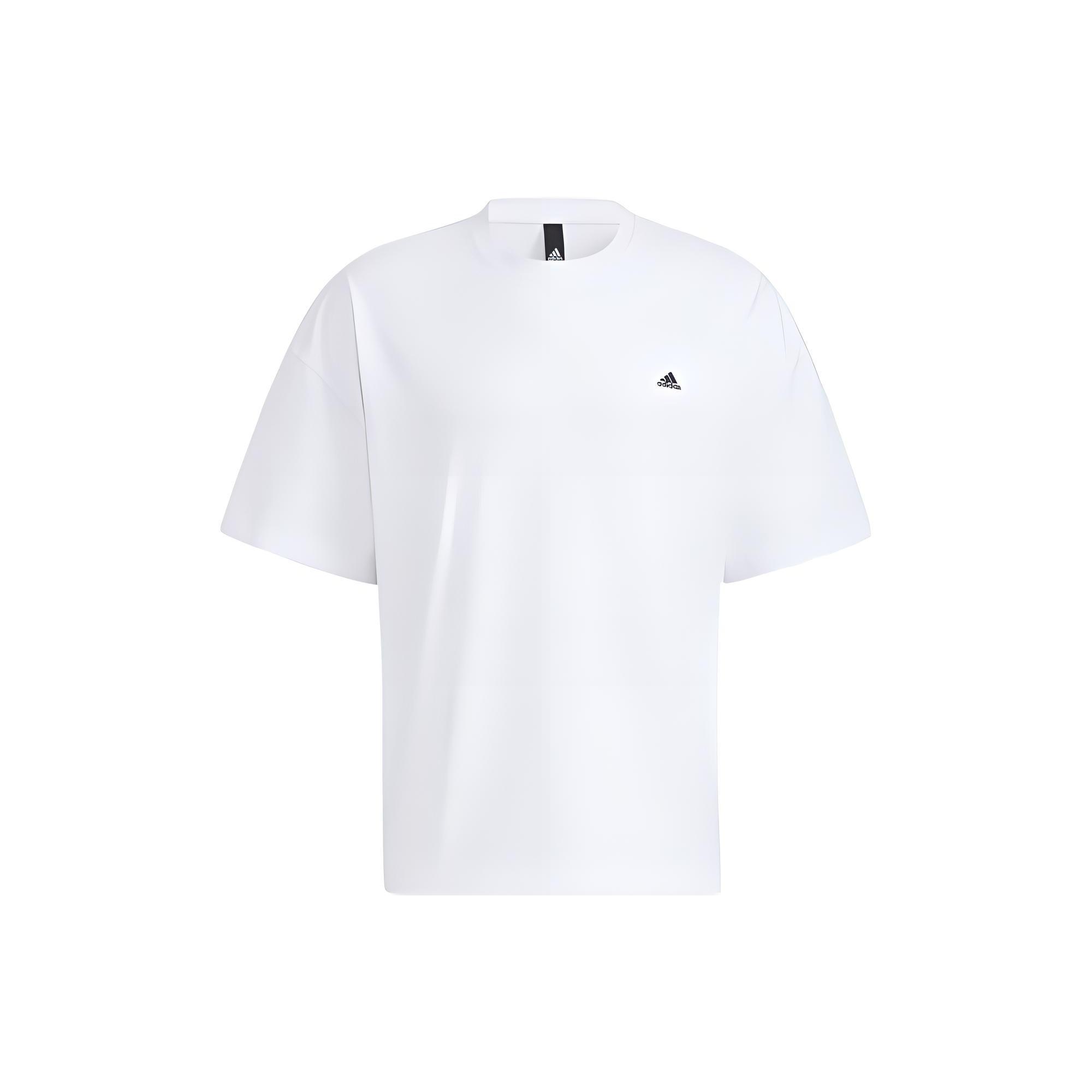 adidas M city Loose T Side Contrasting Colors Round Neck Pullover Short Sleeve White Men s HC9972 M