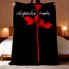 Depeche Mode Band Throw Lightweight 240g Flannel Blanket Soft Skin-friendly for Summer Cooling