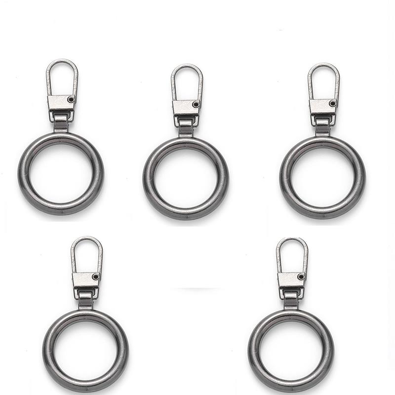 5pcs Detachable Metal Zipper Pullers for Zipper Sliders Head Zippers Repair Zipper Pull Tab DIY Sewing Replacement Bags Jacket