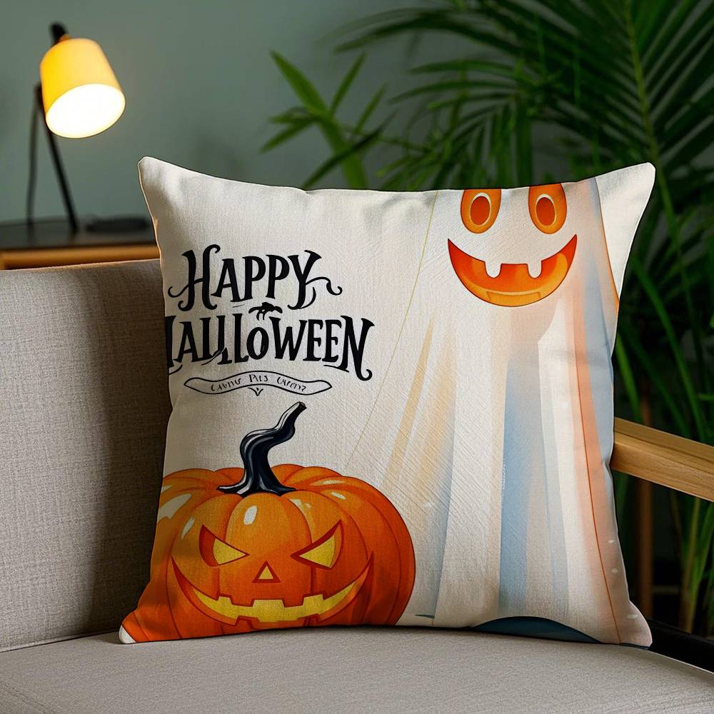 Halloween Tägliche Kissenhülle Anti-Hausstaubmilben Unsichtbarer Reißverschluss Sofa Bett
