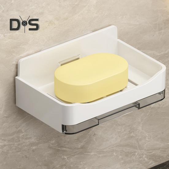 1/3-teilige Seifenschale zur Wandmontage mit Abtropfschale, stark belastbar, einfach zu installieren, Mehrzweck-Seifenhalter für Rasierer, Badezimmer-Organizer