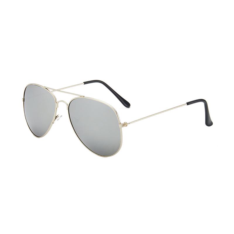 Unisex Aviator Frog Mirror Sunglasses - Multicolor Metal Frame