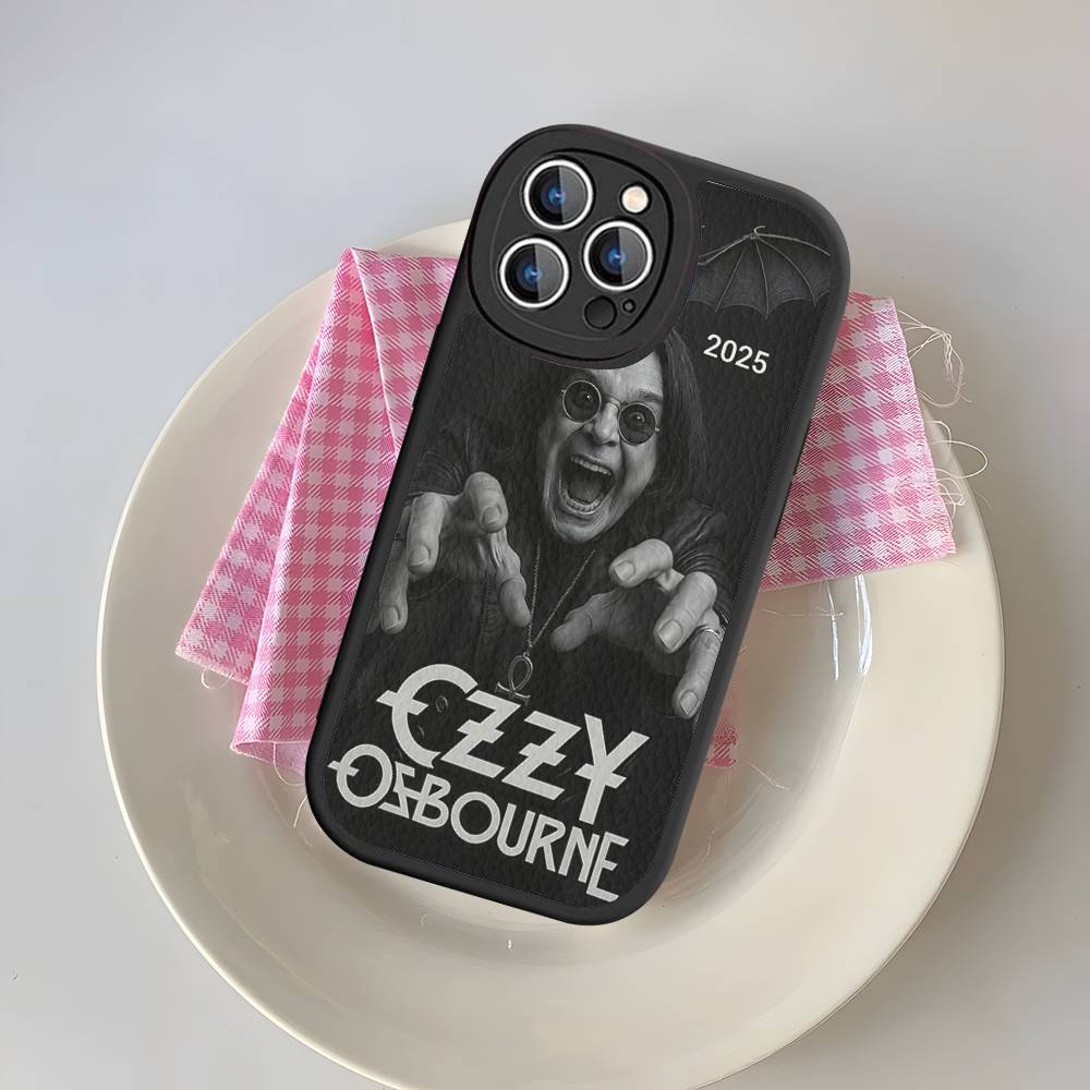 O-Ozzy Osbourne Band Phone Case For IPhone 16 15 14 13 Pro Max 11 12 Plus Leather Silicone Cover