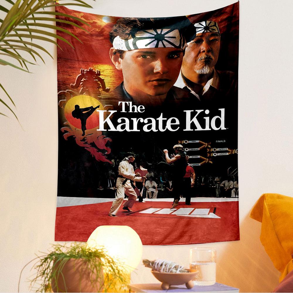 Tapisserie Karate Kid à Suspendre au Mur, Film Classique d'Arts Martiaux, Décor Mural pour Chambre à Coucher Salon Dortoir
