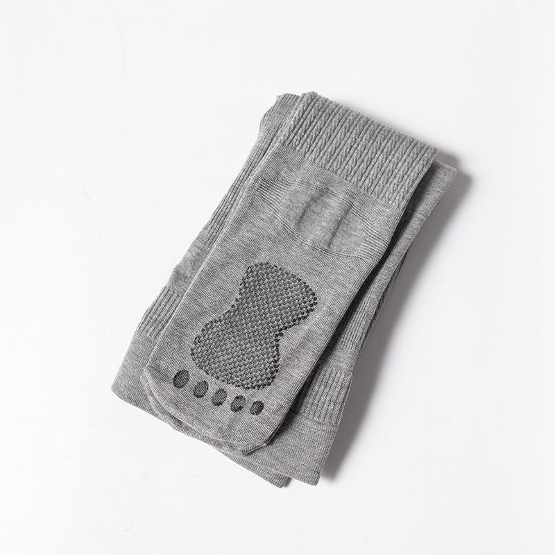 

Детские тонкие хлопковые колготки с вертикальным плетением Весна и Осень Девочки с графеновой подошвой Массажные Нижняя часть Нескользящие Леггинсы m is suitable for height 100-110cm серый