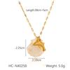 Ocean Seahorse Shell Pendant Necklace Minimalist Collarbone Chain Jewelry