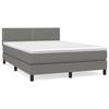 3139970 vidaXL Divan Bed with Mattress Dark Grey 140x190cm Fabric