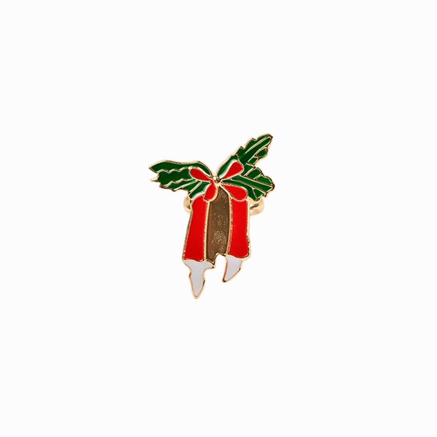 European and American Christmas Rings: Cartoon Bells & Santa Claus Fashion Jewelry.