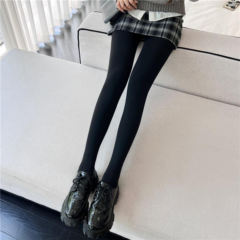 Autumn and Winter New Water Gloss Pants Flesh-colored Outer Wear Nude Pants Single-layer Bare-leg Pantyhose Women's Leggings