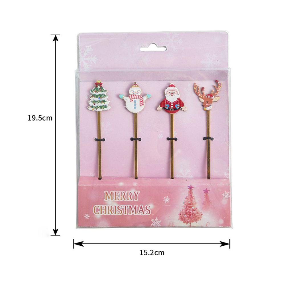 Xmas Gifts For Festival Party Tableware Kids Spoon Set Teaspoon Tea Scoops Coffee Spoons Christmas Stirring Spoon