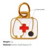 Niche Medical Care Theme, Oil Drop Pendant, First Aid Kit, Tooth Shape, Diamond-Encrusted Jewelry Accessories