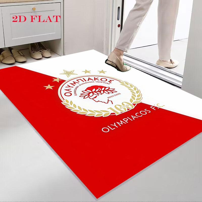 Tappeto Tappeto con Logo Olympiacos per Soggiorno Camera da Letto Casa Decorazione Divano, Tappetino Antiscivolo per Giochi Bambini