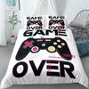 Game Controller Duvet Cover Set 3D Gamepad with Button King Queen Full Twin Size Comforter Cover for Kids Polyester Bedding Set
