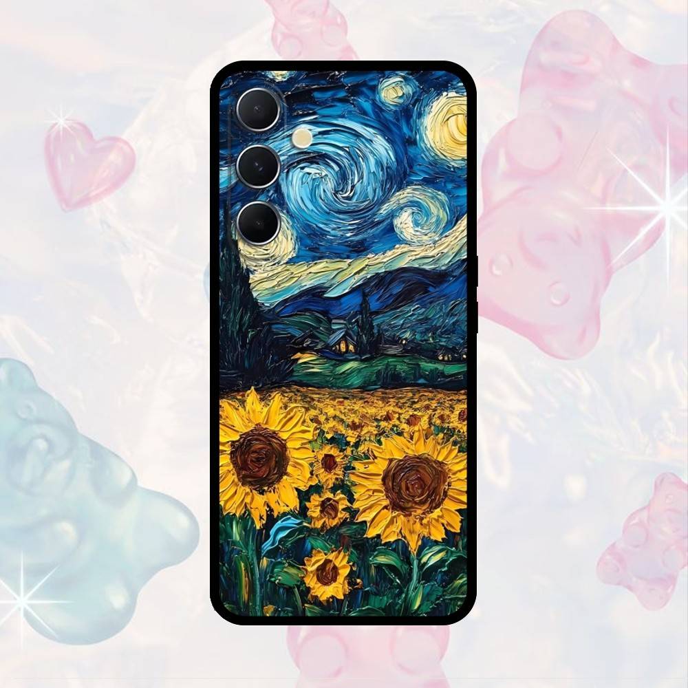 

AAA Art Van Gogh Starry Sunflower Phone Case For Samsung S25,S24,S21,S22,S23,S30,Ultra,S20,Plus,Fe,Note,10,9,5G Black Cover Samsung S20plus5G
