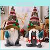 Creative Rustic American Christmas Gnome Doll Decor With Knitted Hat And Tree