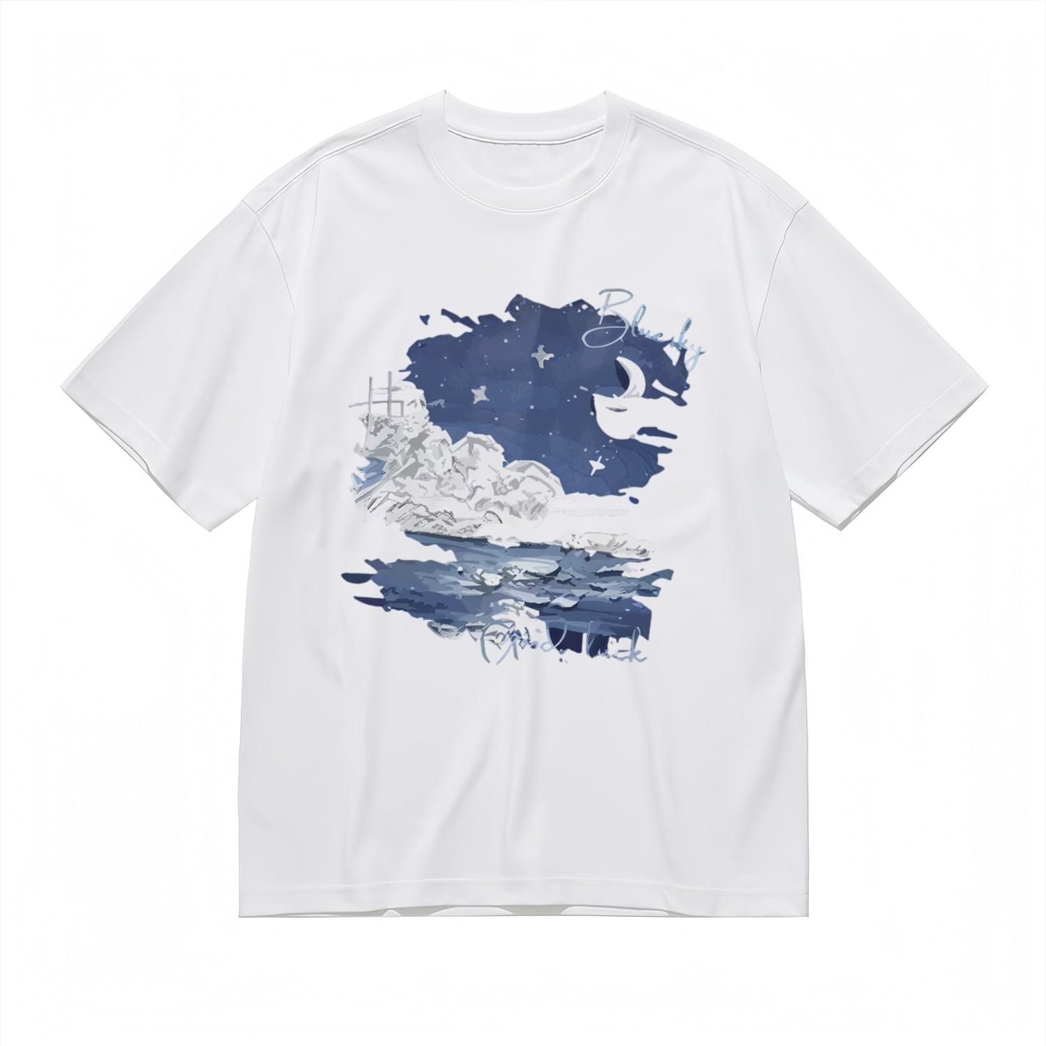 Fashion Comfy Breathable Classic T-Shirt Starry Duck Design Printed Tee XXXL