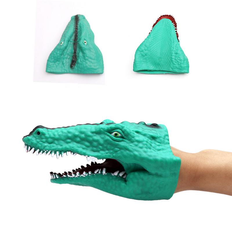 Handpuppen Spielzeug Realistisch Latex Simulation Tier Dinosaurier Hai Kinder Halloween Cosplay Spielzeug Requisiten Geschichtenerzählen