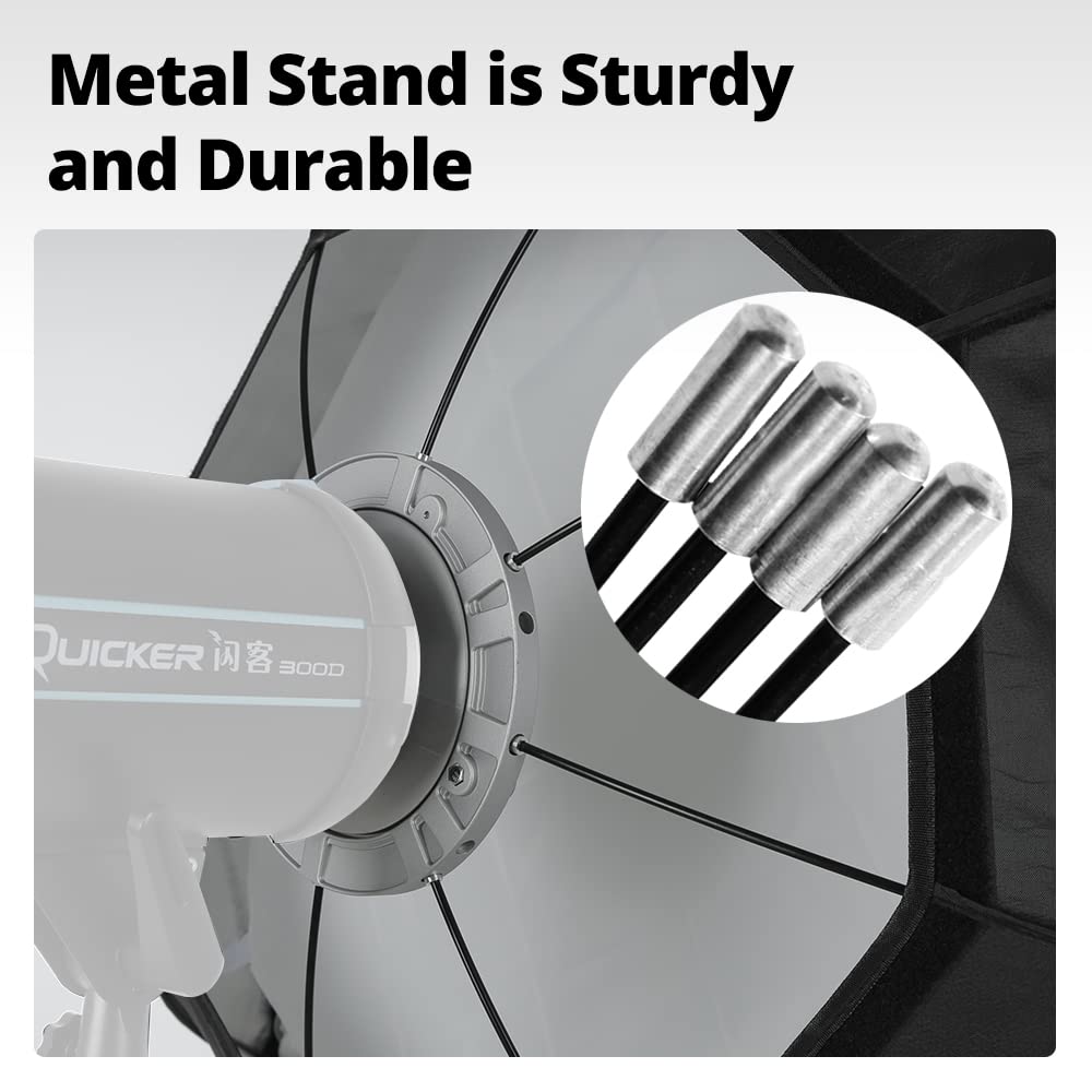 Godox Pro 95 cm Octogon Honeycomb Grid Softbox Studio Softbox cu suport Bowens pentru Studio Strobe Flash Light Grid Softbox 37" (Octogon 95 cm) [Articol]