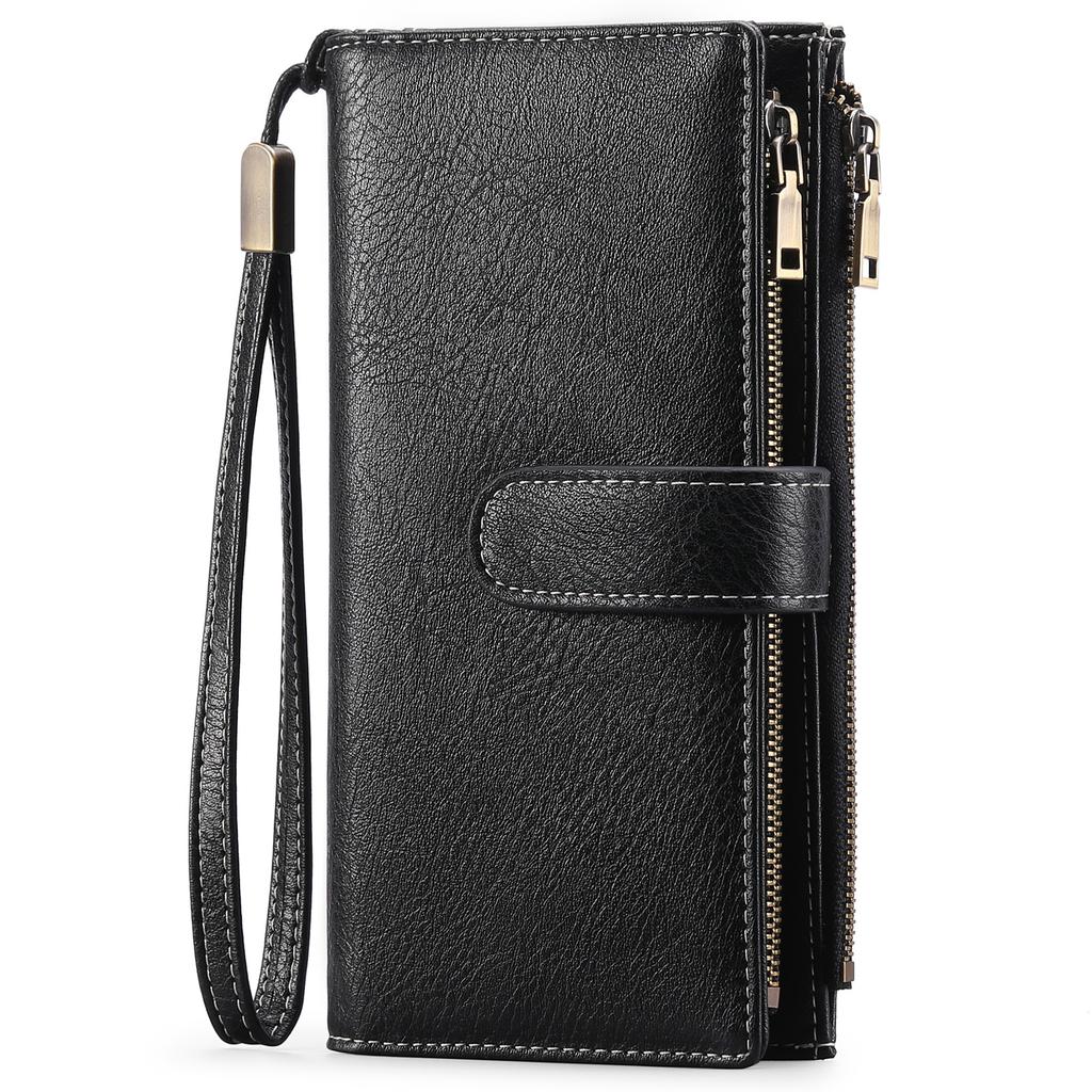 New women's long wallet retro three-fold mobile phone bag